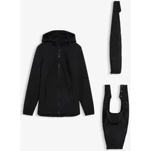 bonprix 4-in-1 Softshelljacke mit Babyeinsatz zum vorne und hinten tragenschwarz 50Damen