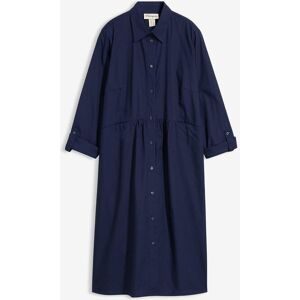 bonprix Hemdblusenkleid aus reiner Baumwolleblau 40Damen