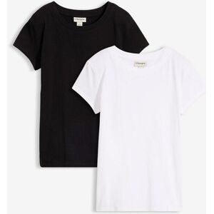 bonprix T-Shirt aus reiner Bio-Baumwolle (2er Pack)schwarz 40Damen