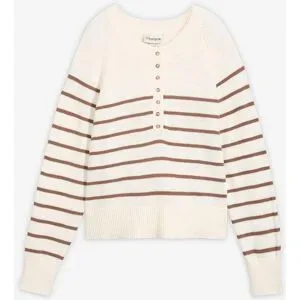 bonprix Pullover aus reiner Baumwolleweiß 52Damen