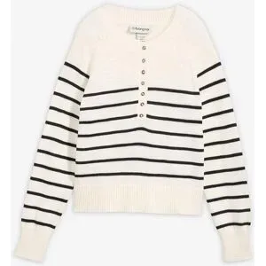 bonprix Pullover aus reiner Baumwolleweiß 40Damen