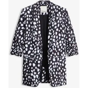 bonprix Longblazer aus weichem Scubaschwarz 46Damen