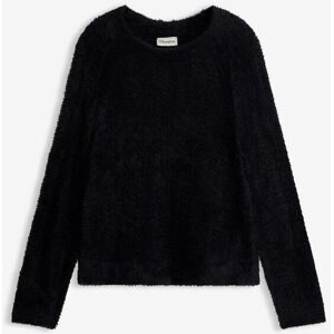 bonprix Ajour-Pullover mit Federgarnschwarz 40Damen