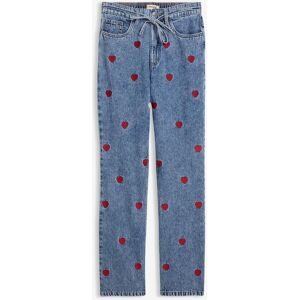 bonprix Loose Straight-Jeans High Waist, Baumwolleblau 44Damen