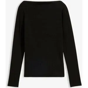 bonprix Figurbetontes Rippshirtschwarz 48Damen
