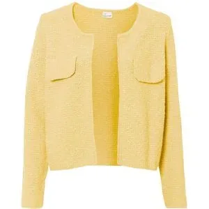bonprix Bouclé Strickjackegelb 44Damen