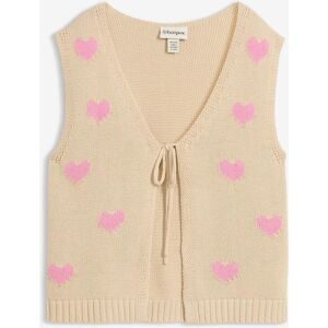 bonprix Strick-Weste aus Baumwoll-Mixbeige 40Damen