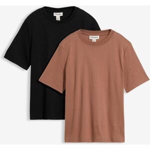 bonprix Heavy Jersey Shirt aus reiner Bio-Baumwolle (2er Pack)braun 44Damen