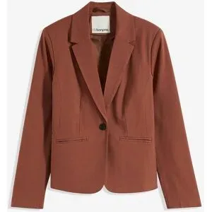 bonprix Blazer mit Paspeltaschenbraun 40Damen