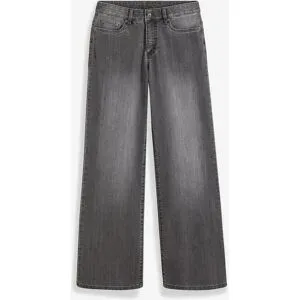bonprix Wide-Leg-Jeans, Mid Waist, Stretchgrau 44Damen
