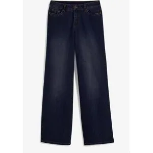 bonprix Weite Jeans Loose Fit, 5-Pocket-Style, Wide-Leg Jeans, Mid Waist