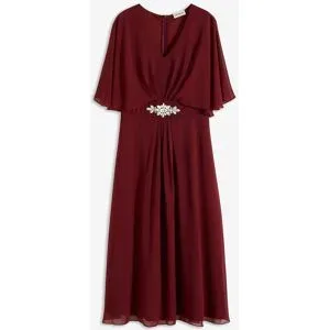 bonprix Chiffonkleid mit Strassstein-Applikationrot 34Damen