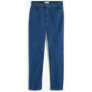 bonprix Straight-Jeans Mid Waist, Stretchblau 42Damen