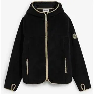 bonprix Teddy-Fleece Jacke mit Kapuzeschwarz 48Damen