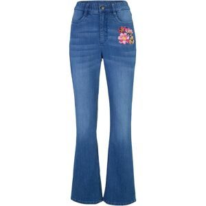 bonprix Bootcut-Jeans Slim Fit Passform, High Waist, mit Stickerei