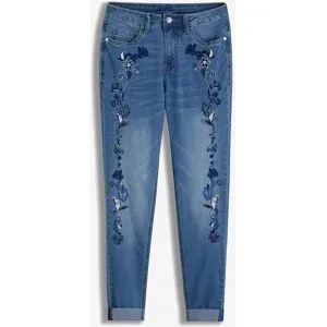bonprix Slim-Fit-Jeans, Mid Waist, croppedblau 38Damen