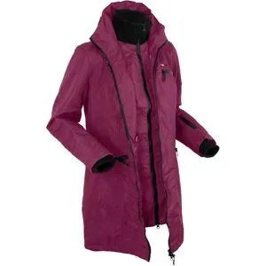 bonprix Wasserdichter Funktions-Outdoor-Übergangsmantel mit Kapuze, 2 in 1-Optiklila 44Damen
