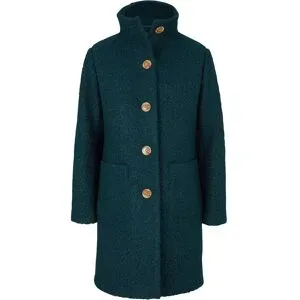 bonprix Bouclé-Mantel mit Taschenpetrol 44Damen