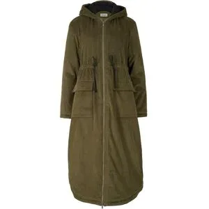 bonprix Cord-Mantel mit Teddy-Fleece Kapuze aus reiner Baumwollegrün 48Damen
