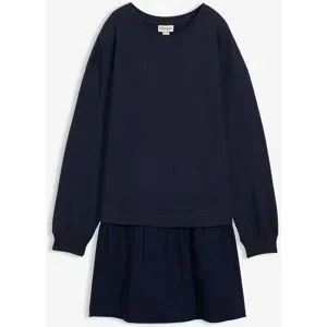 bonprix Sweatkleid mit Webrockblau 48Damen