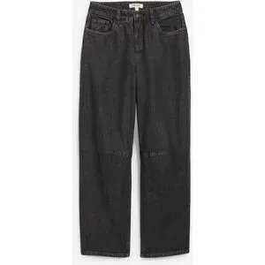 bonprix Barrel-Jeans Mid Waistgrau 42Damen
