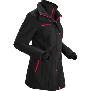 bonprix wasserabweisende Stretch-Softshell-Longjackeschwarz 52Damen