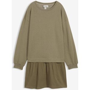 bonprix Sweatkleid mit Webrockgrün 36Damen