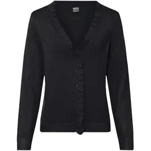 bonprix Feinstrickjacke aus fließendem Viskose-Mixschwarz 40Damen