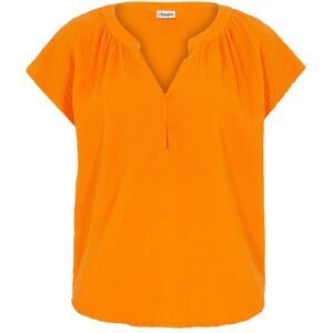 bonprix Musselin-Blusentop aus reiner Baumwolleorange 36Damen