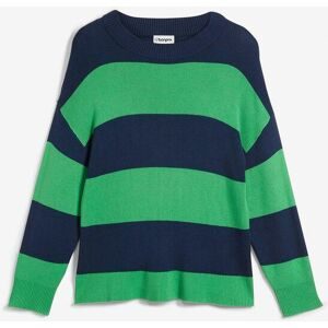 bonprix Strickpullover aus Viskose und Polyamid, ohne Verschluss, gestreiftes Design