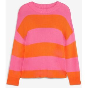 bonprix Strickpullover aus Viskose und Polyamid, ohne Verschluss, gestreiftes Design