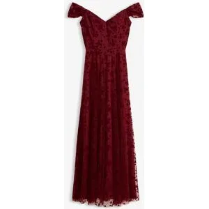 bonprix Abendkleid mit bezaubernder Blumenstickereirot 48Damen