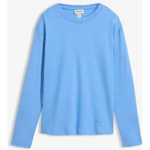bonprix Langarmshirt aus reiner schwerer Bio-Baumwolleblau 52Damen