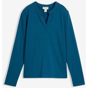 bonprix Hüftlanges Henleyshirtpetrol 36Damen