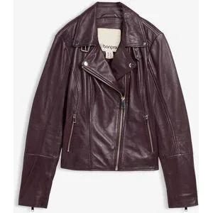 bonprix Bikerjacke aus Nappalederrot 42Damen