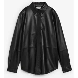 bonprix Leder-Hemd aus Lammnappaschwarz 48Damen