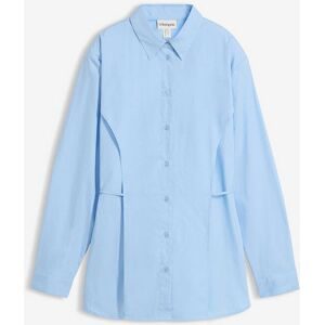 bonprix Baumwoll-Bluse mit Bindedetailblau 50Damen