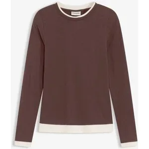 bonprix Langarmshirt aus Baumwollmixbraun 52Damen