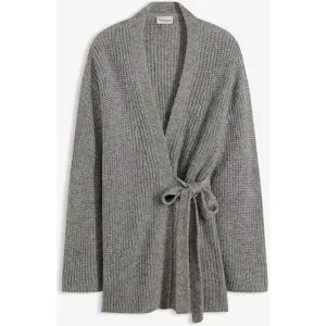 bonprix Oversize Wickelcardigangrau 44Damen