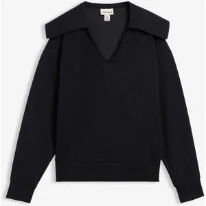bonprix Sweatshirt mit breitem Kragen aus Viskose-Mixschwarz 44Damen