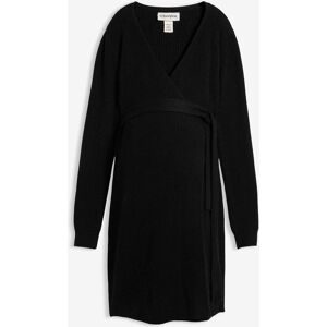 bonprix Wickelkleid aus Strick für die Schwangerschaft und danachschwarz 36Damen