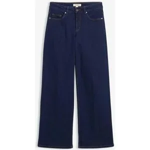 bonprix Wide-Leg-Jeans Mid Waist Bio- Baumwolleblau 48Damen