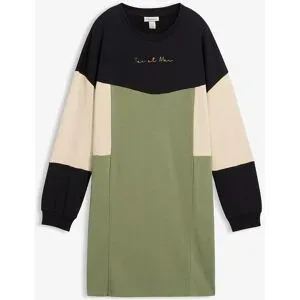 bonprix Sweatkleid aus reiner Baumwollegrün 40Damen