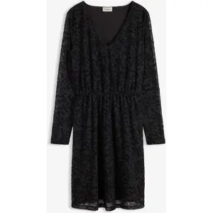 bonprix Jerseykleid aus Samtschwarz 40Damen