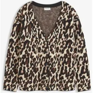 bonprix Jacquard-Strickjackebraun 32Damen