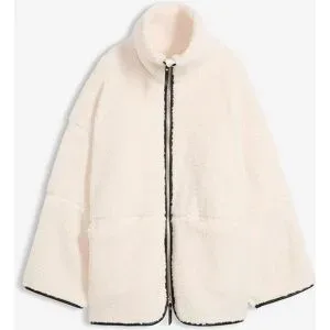 bonprix Oversize Teddy-Fleece Jackeweiß 44Damen