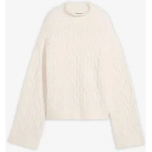 bonprix Zopfstrick Pulloverweiß 48Damen