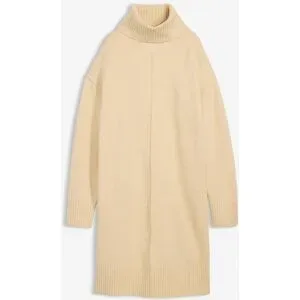 bonprix Strickkleid mit Ziernahtbeige 36Damen