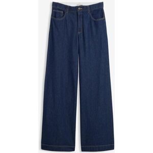 bonprix Wide-Leg-Jeans High Waist, Baumwolleblau 46Damen