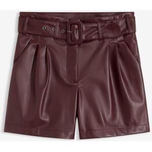 bonprix Lederimitat-Shorts mit Gürtelrot 48Damen